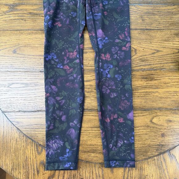 Lululemon Wunder Under Hi Rise Black Floral - Picture 5 of 12
